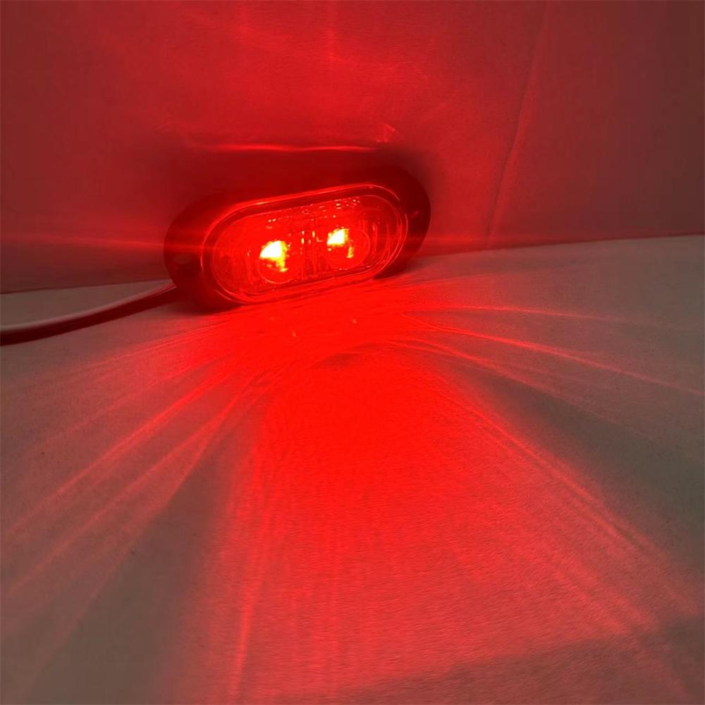 4 Stück Seitenmarkierungsleuchte Rot LED-Linse Bootsanhängerleuchten 12V 24V LKW-Leuchten Außenbegrenzungsleuchten