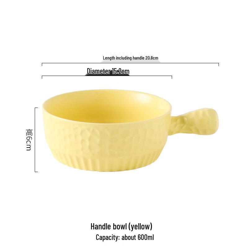 Abay Ceramic Hammered Handle Versatile Bowl