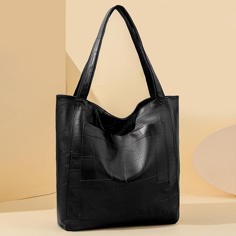 Женская сумка-тоут средней выдержки из мягкой кожи большой вместимости через плечо — фото 3