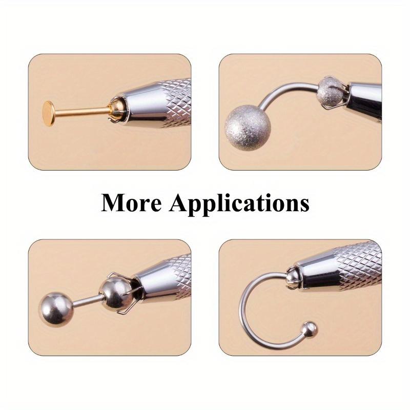 Professional 4-Claw Jewelry & Bead Pick-Up Tool - Durable Metal Prong Tweezers for Earring Making Crystal Grabbing Jewelry Making Supplies