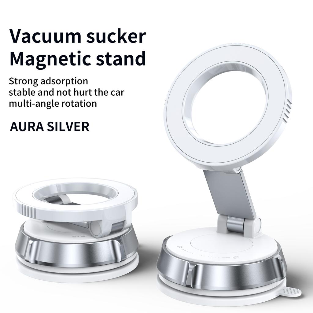 Ultra Magnetic Phone Holder Foldable Car Phone Mount Dashboard Phone Bracket 360 Degree Rotation Vacuum Suction Cup GPS Stand