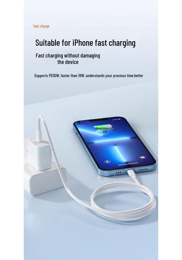 PD30W Fast Charging Cable for Apple iPhone 17/16/15/14/13, iPhone 11 Pro Max & Tablet