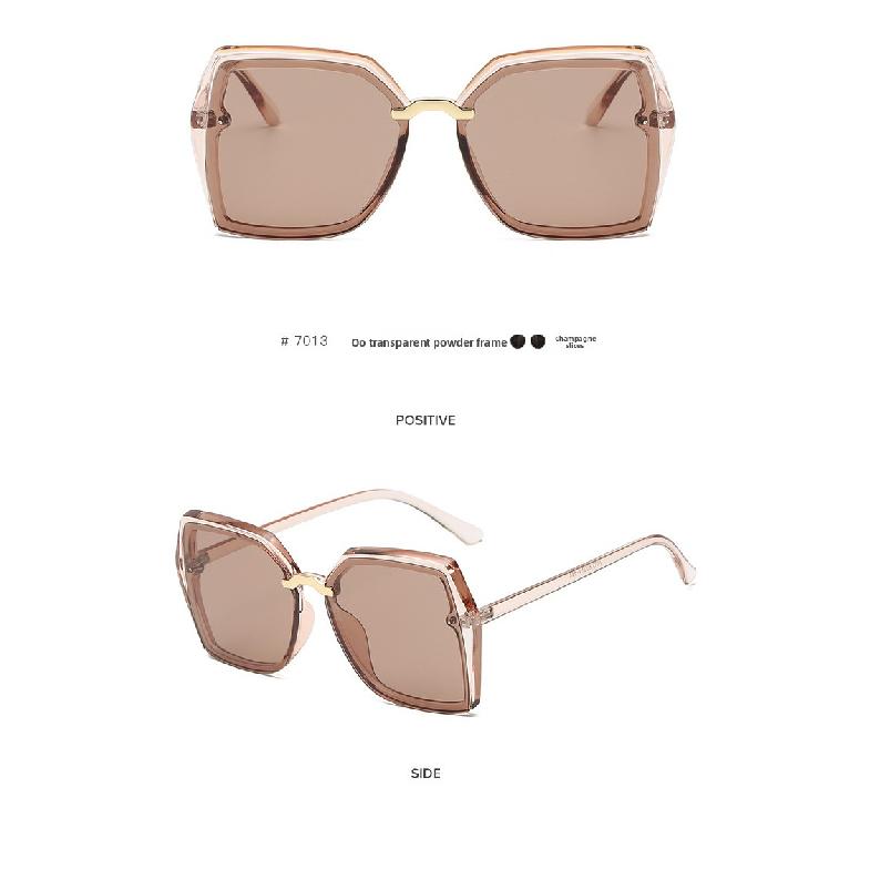 Women's Polarized Sunglasses for Driving, European and American Trendy Fashion Retro Large Frame Sunglasses, Black Frame UV400