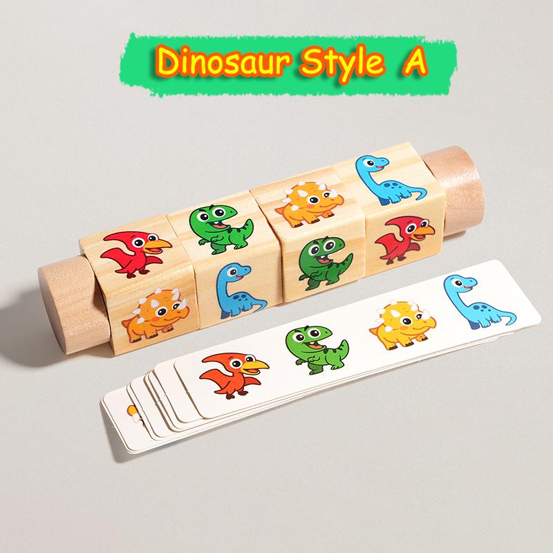 

Children s Wooden Rotating Cube Matching Game Fine Motor Training Rotating Puzzles Board Game Educational Toys For 3-6 Year Olds