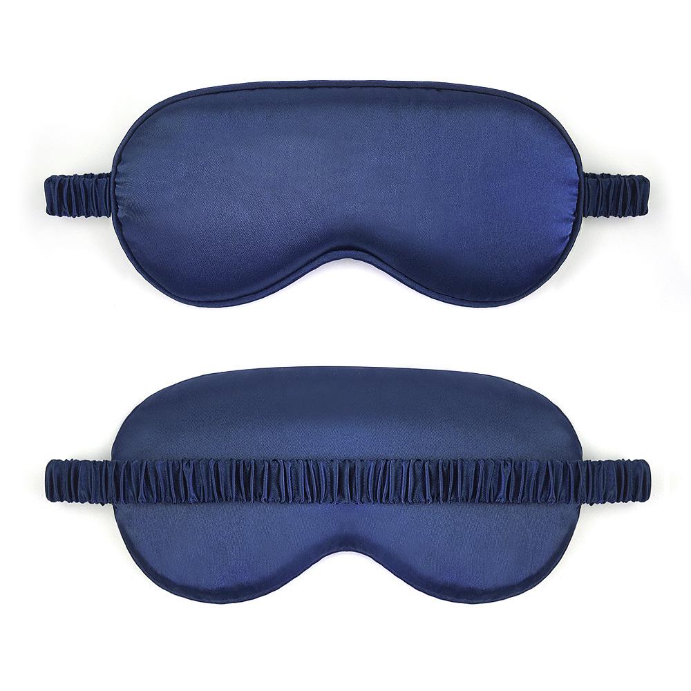 Double-Sided Imitation Silk Sleep Eye Mask with Printed Logo & Elastic Band - Breathable & Light-Blocking