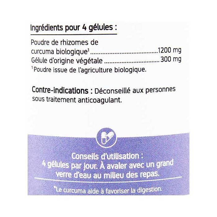 Nat & Form Eco Responsable Curcuma Bio 200 Gélules