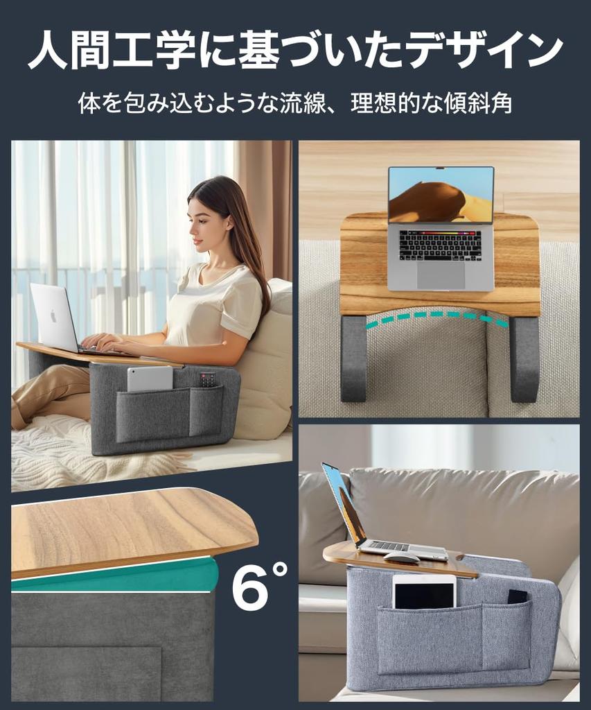 LOE Knee Table with Cushion, PC Desk for Bed, Telework Compatible, Lightweight and Portable, Fits Laptops, MacBooks, Tablets, Reading and PC Work