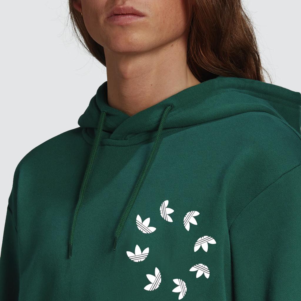 Adidas Adicolor Spinner Hoodie With Trefoil Logo Men Hoodies Forest-Green HC4491