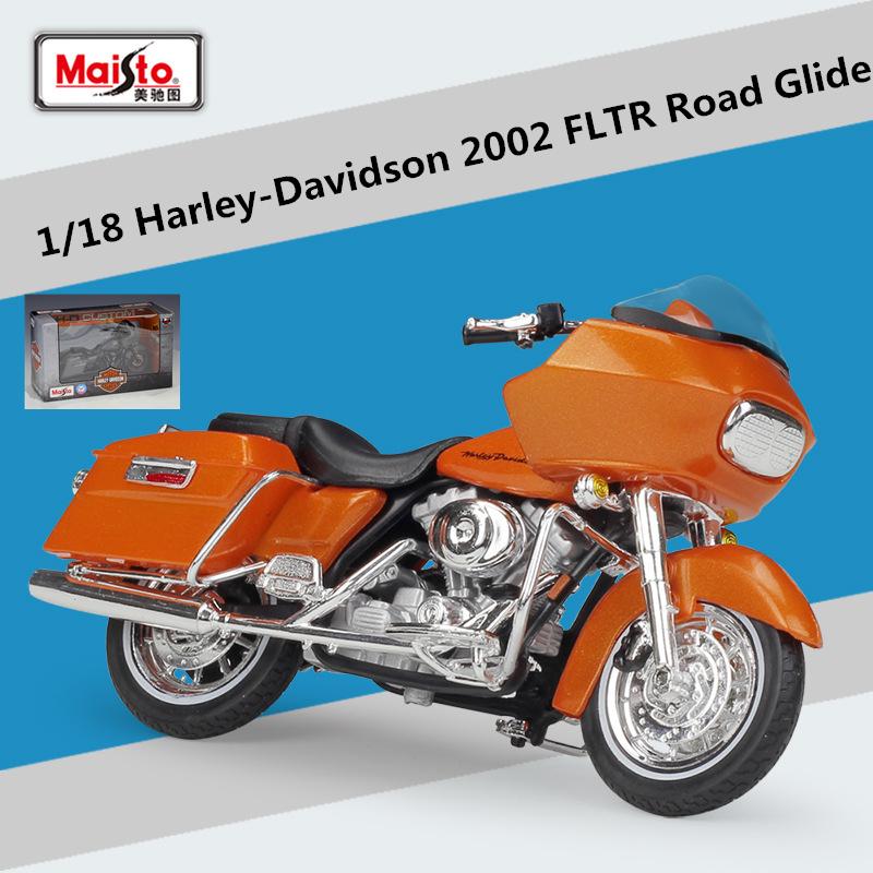 Maisto 1:18 Harley Cvo Road Glide Legering Sportmotor Model Diecasts Metaal Straatrace Motorfiets Model Kinderspeelgoed Cadeau