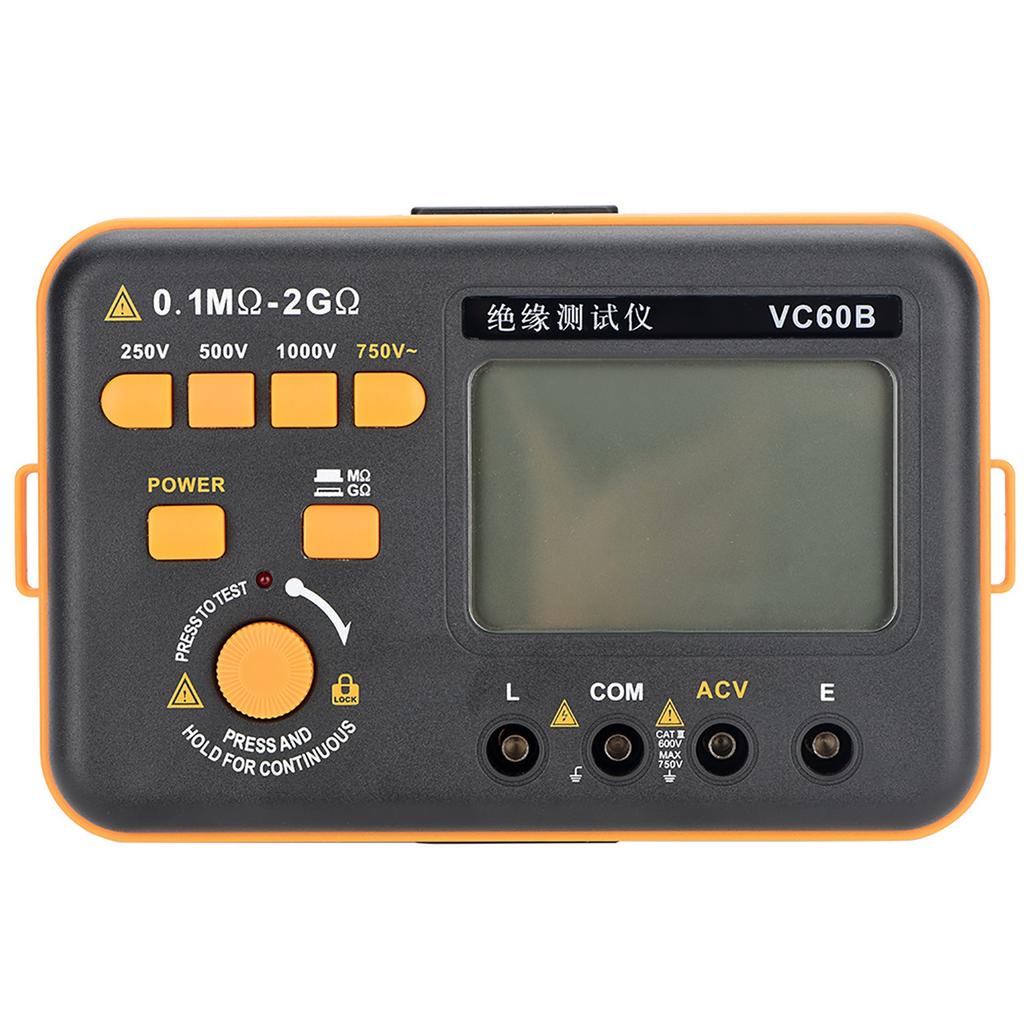 VC60B LCD Digital Insulation Resistance Tester MegOhm Meter Testers Measure 200M Ohm  2G Ohm