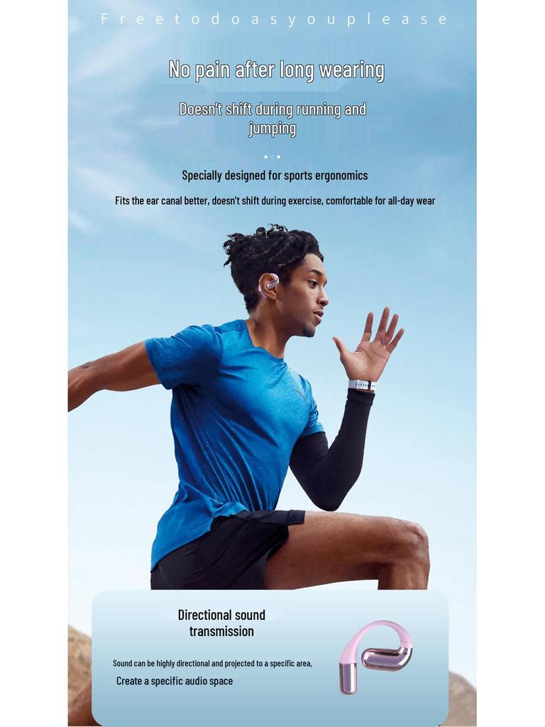 F15 Open-Ear Bluetooth 5.2 Earphones with Smart Noise Cancelling and Comfortable Fit