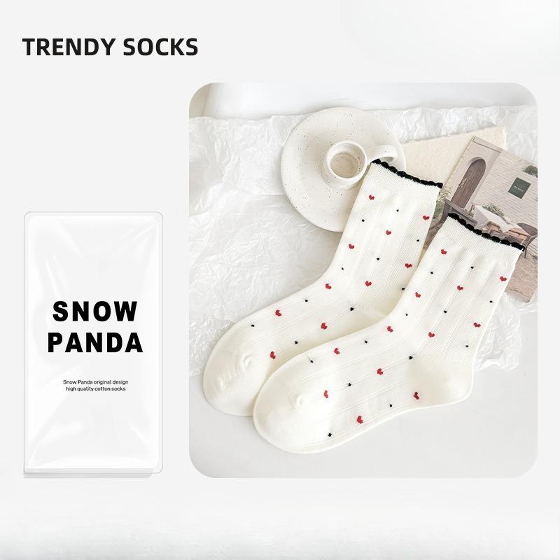 Sock Flowered Lace Socks for Spring and Summer Cotton Socks with Bows, Gray and White Mesh Breathable Women's Socks, Sweet Mid-calf Socks