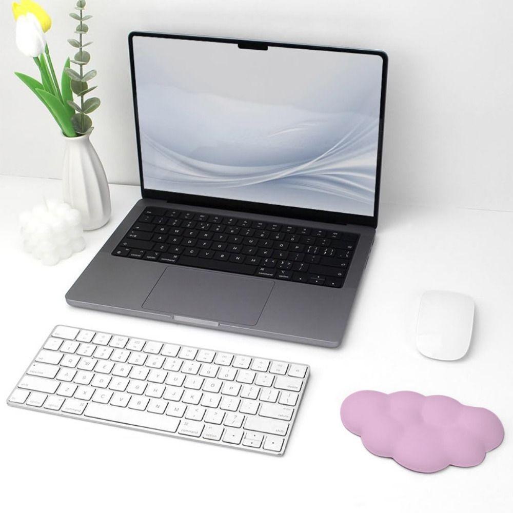 Wolkenförmige Tastatur-Handgelenkauflage Memory-Schaum-Handkissen Kissen Mauspads Zuhause