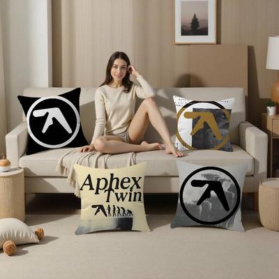 Classic A-Aphex T-Twin Musician Pillow Cover Sofa Cushion Cover Home Room Decoration Children Gift