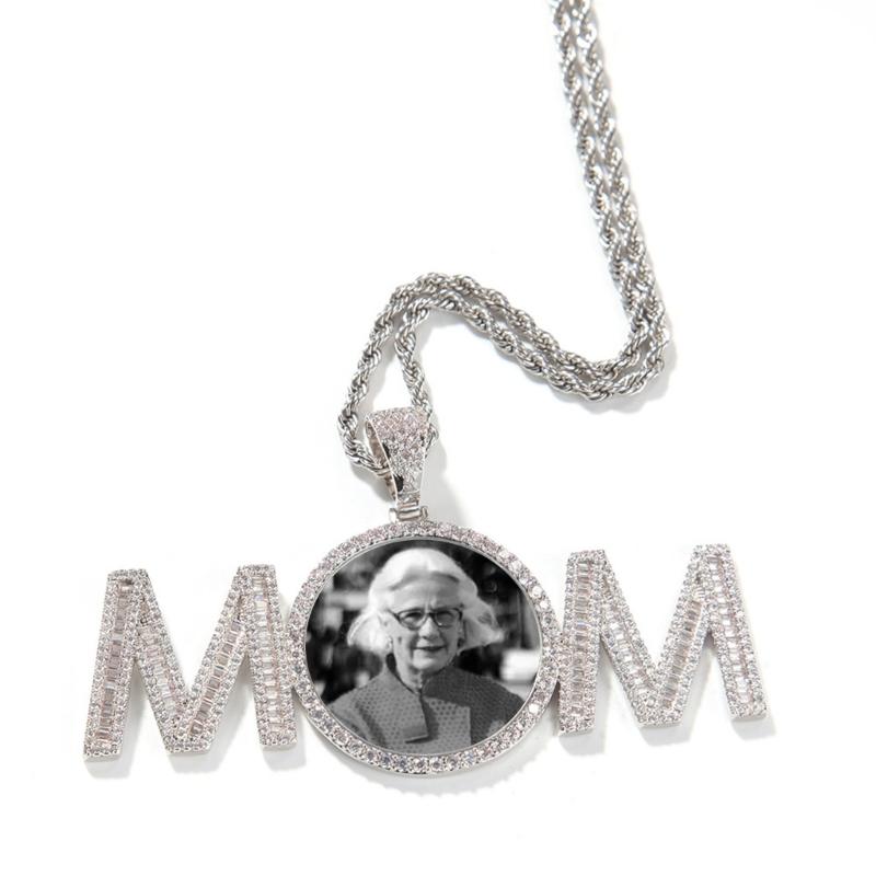 Sublimation Necklace MOM Pendant Neckchain Stylish Heat Transfer Clavicle Chain Elegant Accessories for Women Girls