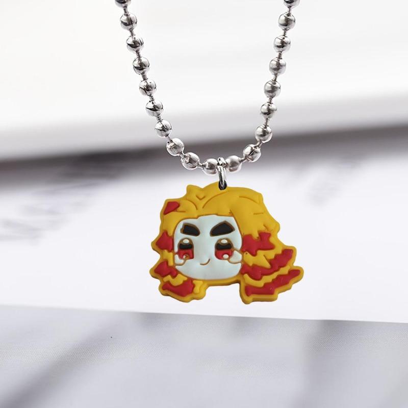 Demon Slayer Anime Series Beaded Necklace Etsy Bead Collarbone Chain Creative Cartoon Bead Pendant Stylish Versatile Necklace