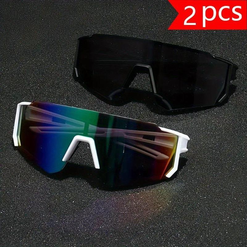 A Set of Two-piece Men's Wraparound Mirror Glasses Designed for Durability Making Them An Excellent Gift Option for Holidays