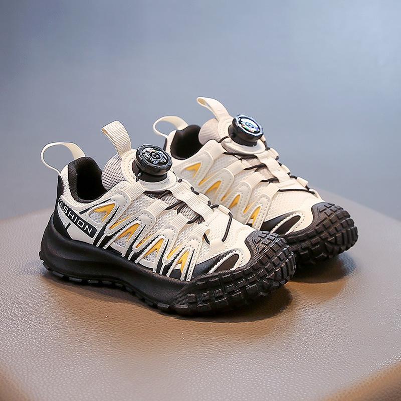 

2025 spring and autumn new boys mesh shoes children breathable dad shoes little white shoes girls non-slip tire shoes 37