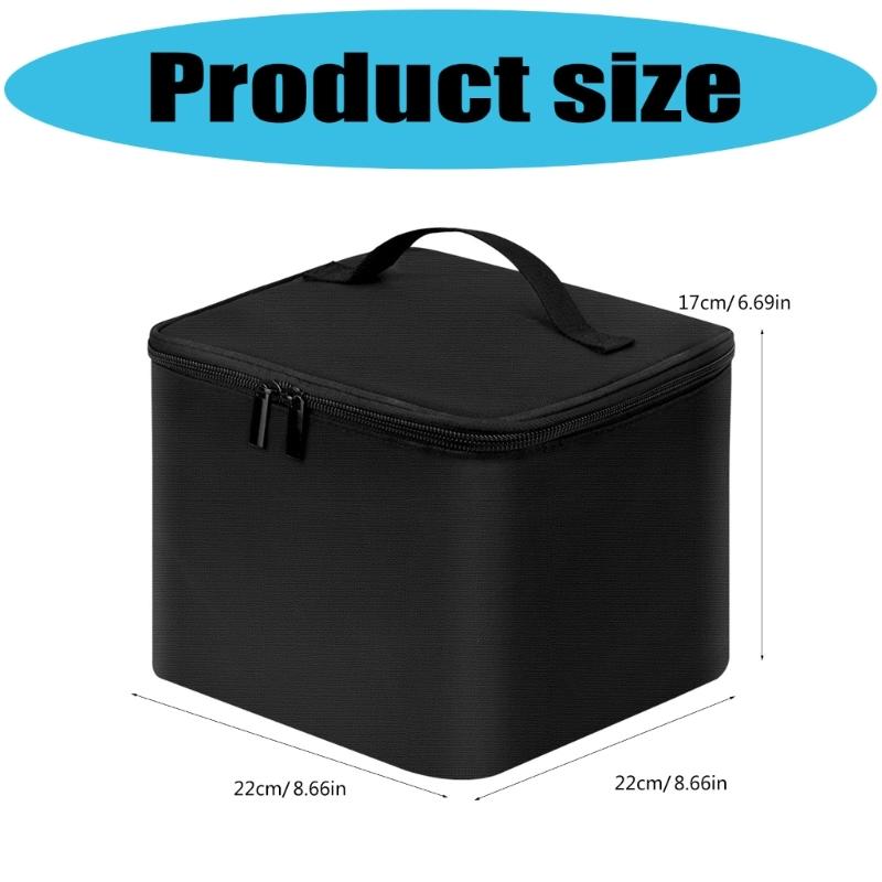 Thermal Lunch Toted For Hiking Adventures Large Capacity Dessert Waterproof Oxfords Fabric Easy Cleaning