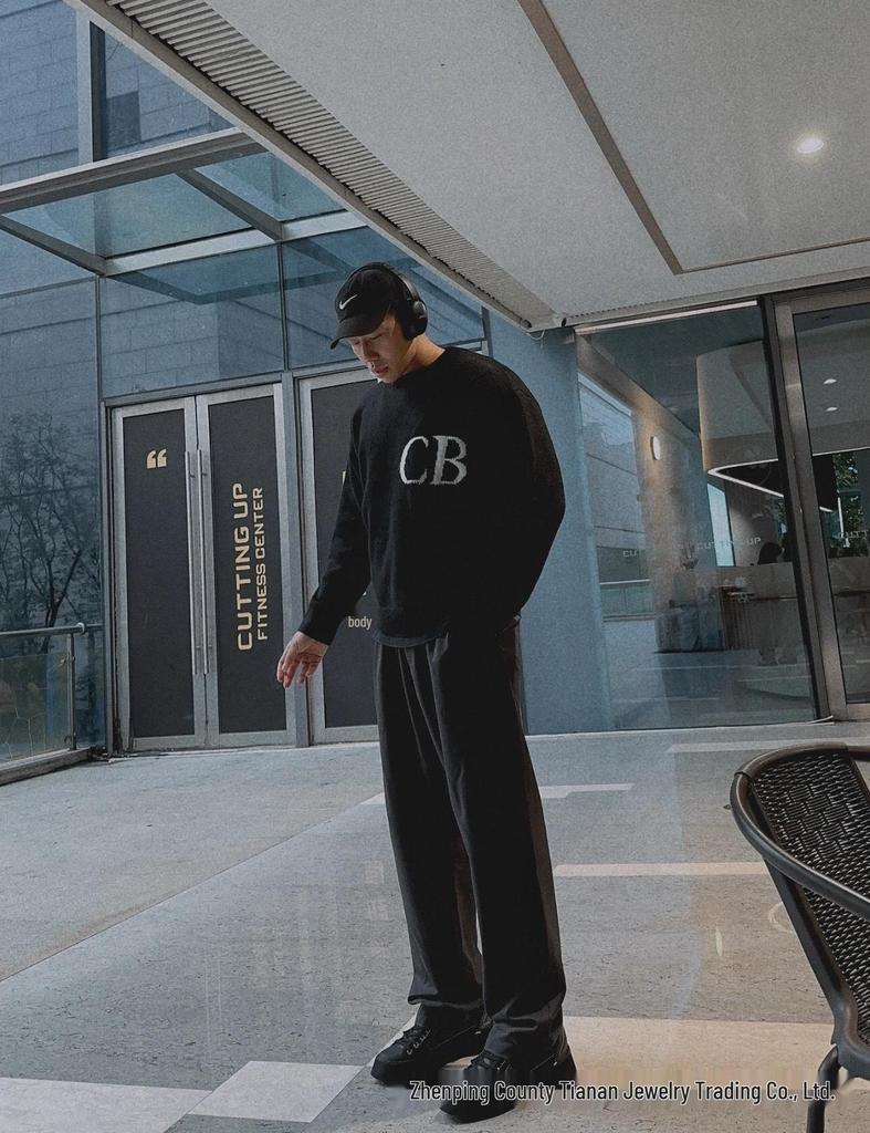 Neuer Cole Buxton Street Style Buchstaben-Slogan Unisex Strickpullover