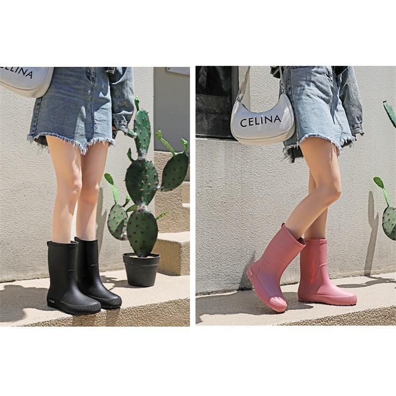 Damen Modische Outdoor Anti-Rutsch Wasserdichte Zwischensohle Regenschuhe