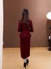 Elegant Spring 2026 Slim-Fit Lace-Up Three-Piece Dress for Women - Perfect for Mother's Day