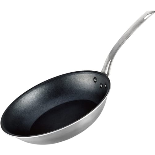 Hokuriku Aluminum Meister Double-Layer Clad IH-Compatible Frying Pan, 27cm, Made in Japan, Silver