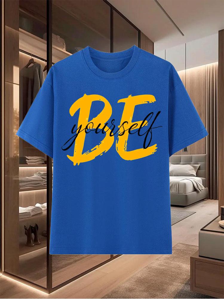 2025 Summer New Men's Cotton T - Shirts Casual and Loose - Fitting Short - Sleeve Styles