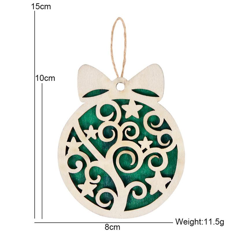 

Door Hanging Wear-resistant Lightfast Holiday Decorations Christmas Decoration Pendant Wooden Clear Christmas Decoration Durable 10cm X 8cm