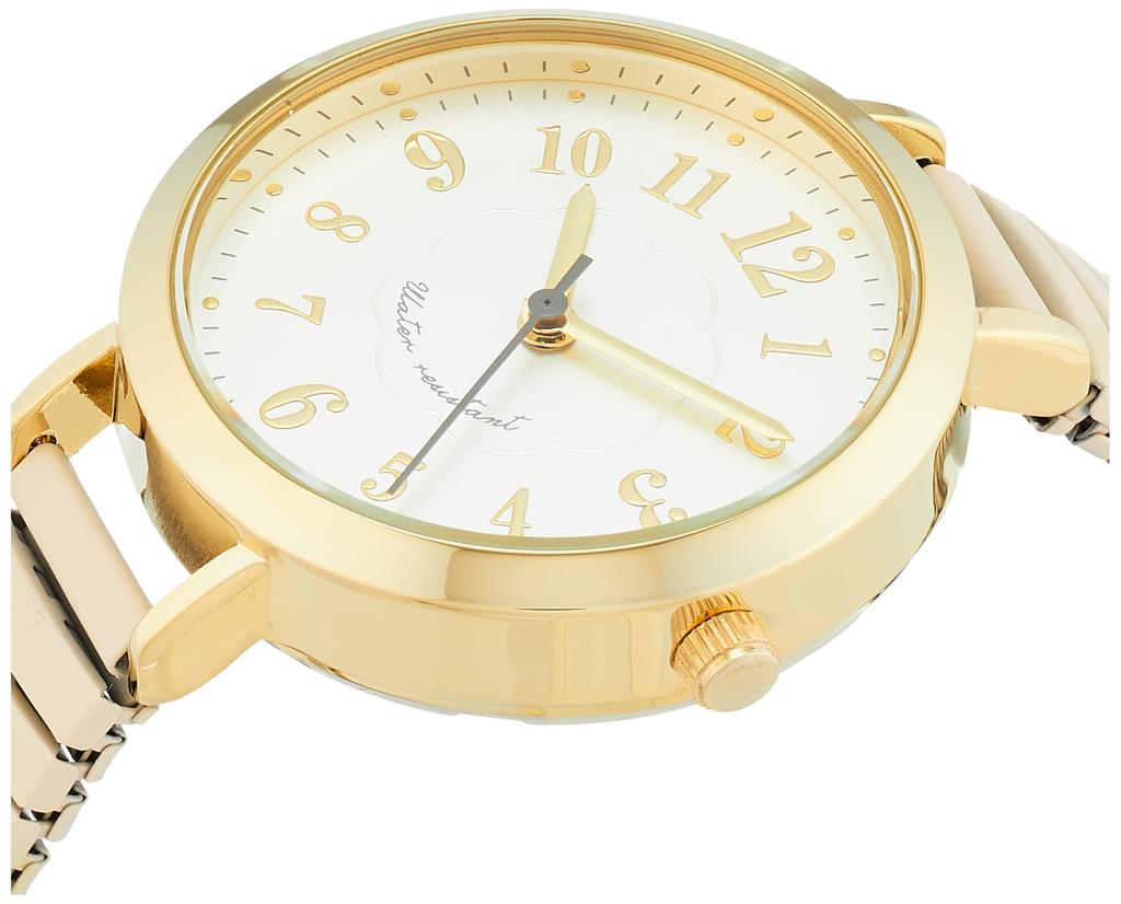[Fieldwork] Watch Nalog Purja Waterproof Bellows Metal Band Gold ST277-2 Women's Beige