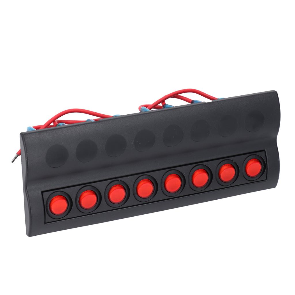 DC12V Electrical Switch Panel 8 Gang Pre Wiring Marine Switch Panel with Overload Protector for RC