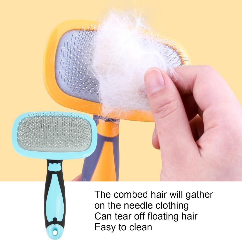 360° Rotatable Cat Slicker Comb Stainless Steel Needle Pet Care Tool  Small Pet Grooming