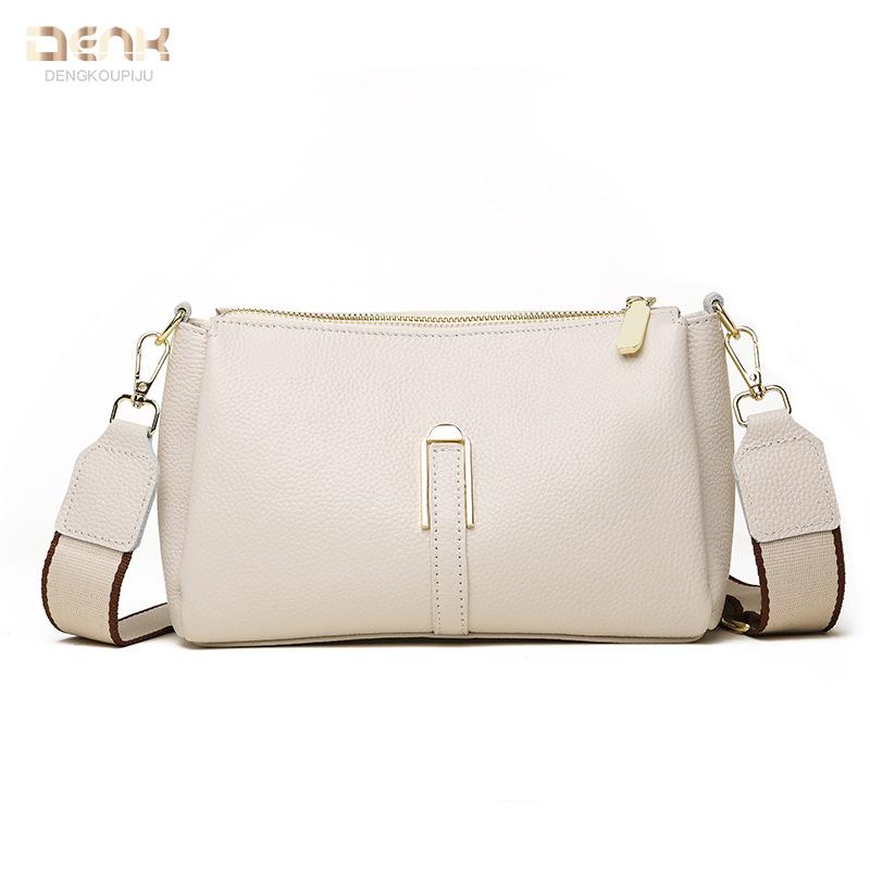 Leather women's bag new trendy fashion simple shoulder messenger bag soft leather mother bag