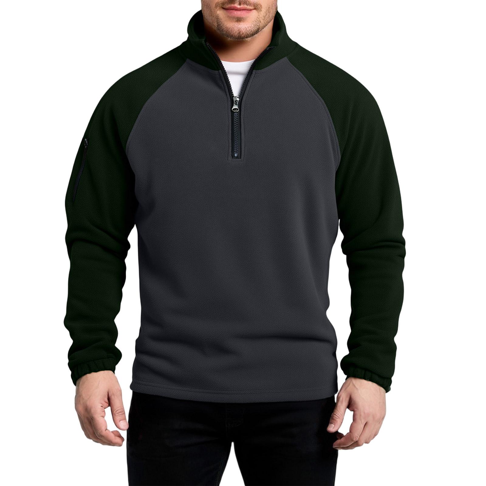 

Men s Sweatshirt Loose Solid Color Outdoor Warm Breathable T-Shirt Top L