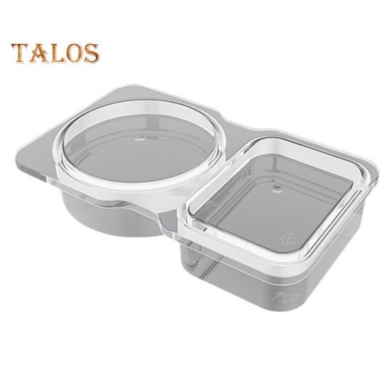 Double Compartment Condiment Container with Lids Disposable Sauce Box Leak-proof Dressing Holder for Sauces Snacks Salad
