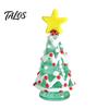 Unique Birthday Presents Glass Christmas Tree Figurine, Rotating Desk Ornament for Car Home, Stained Art Glazed Dashboard Decor & Gift Holiday Season
