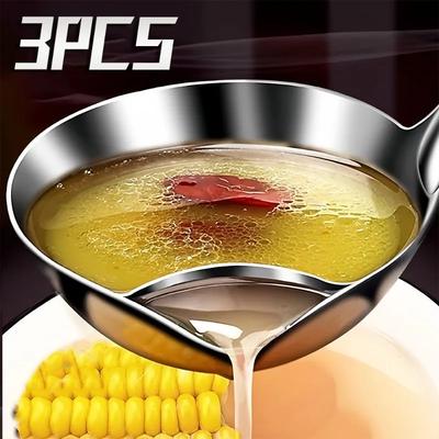 Edelstahl Öl Trennen Löffel Suppe Sieb Küche Soße Öl Suppe Fett Separator Joghurt Öl Skimmer Löffel Küche Gadgets