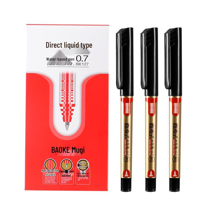 Bao Ke BK127 Quick-Drying Liquid Ink Rollerball Pen, 0.7mm - Ideal for Students and Office Signatures, Large Capacity. 0.7mm