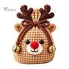 Christmas Pouch Craft Set Crochet Kit, DIY Santa Snowman Pouch, Cute Penguin Elk Bear Knitting Supplies Designs, Storage Bag Kit for Beginners,