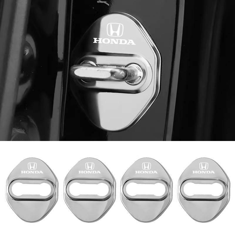 

4Pcs Car Door Lock Cover Stainless Steel Protector Cap For Honda CR-V Accord Civic HR-V Pilot Odyssey Fit Jazz Vezel CITY