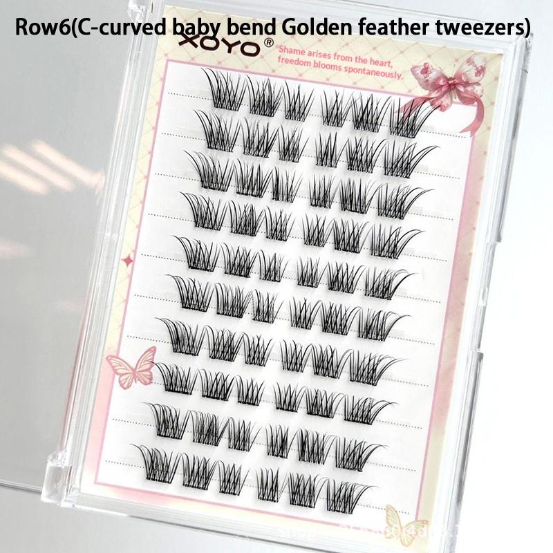 Natural And Realistic Large-Capacity Glue-Free False Eyelashes Curled In Sections Long-Lasting And Durable