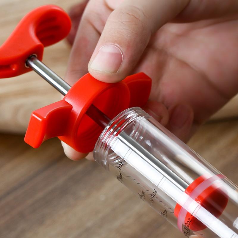 Stainless Steel Spice Syringe Marinade Injector Flavor Syringe Cooking Meat