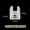 20/50/100pcs LED Neon Strip Fixed Clip Plastic Connector 6/10/20mm Flexible Silicone Tube Holder Strip Lights Buckle Accessories