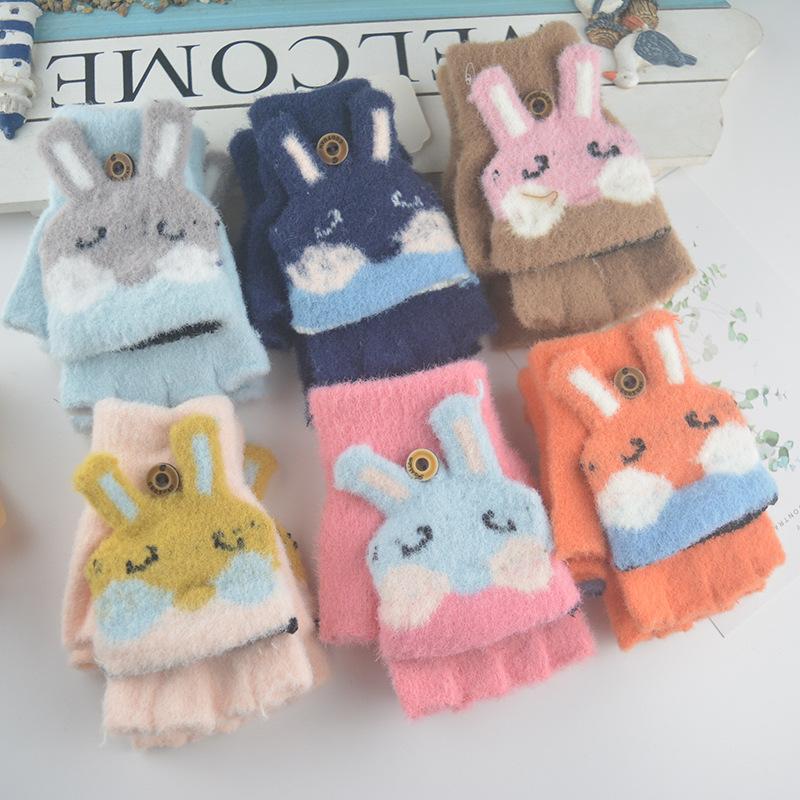 

Новые детские вязаные термоперчатки-митенки на осень и зиму children 6-12 years old