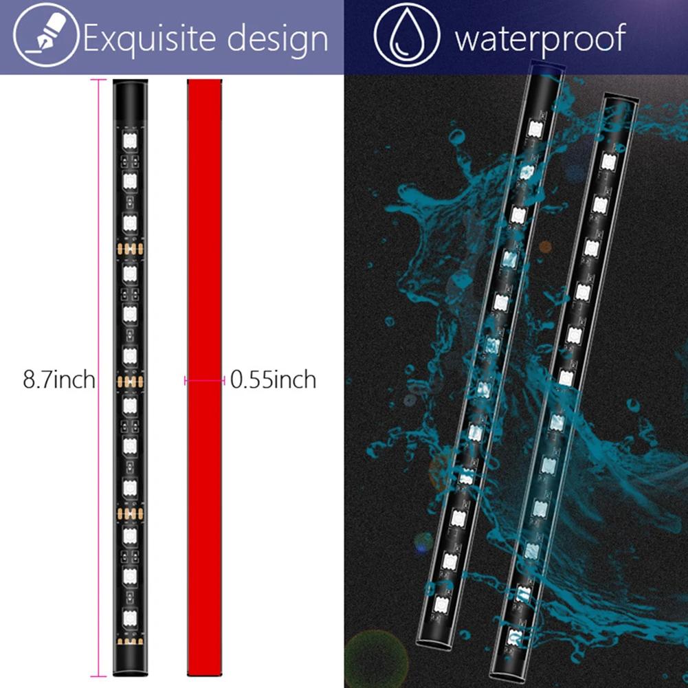 1.3 Meters*2 LED Foot Light Strip 4.8W Black+Transparent Blue