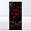 Pouzdro pro Xiaomi Redmi Note 11 9S 10 9 8 7 9A 9C 9i K40 8T 10C 9T K50 silikonové pouzdro jasně červené květy růže