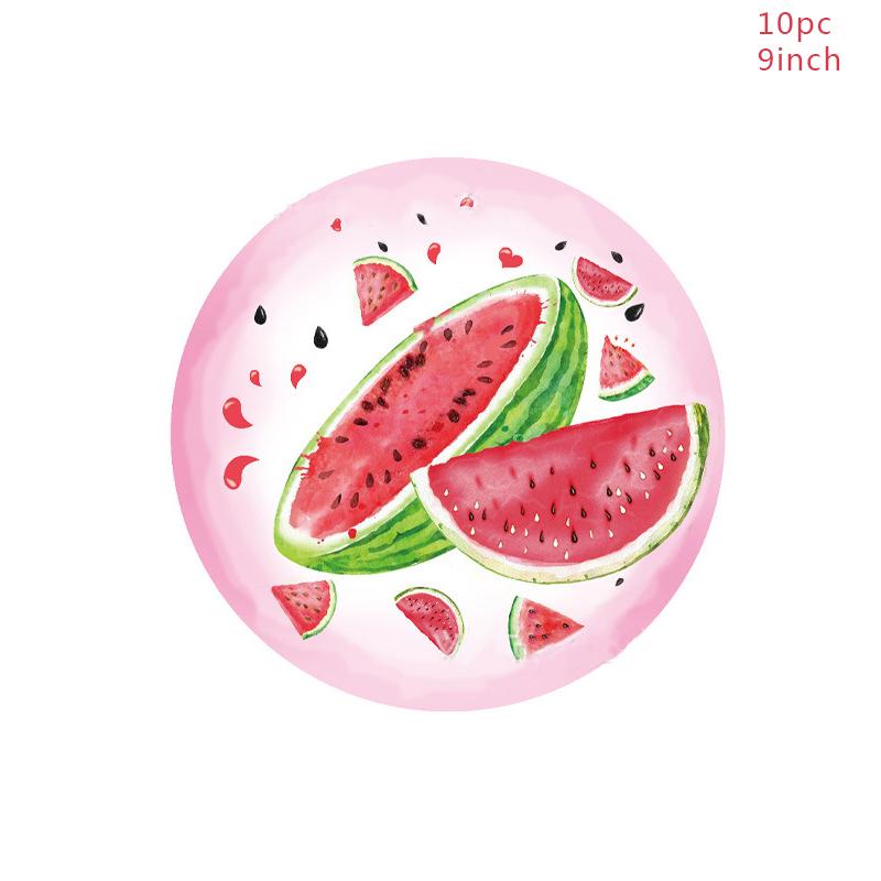 Pink Watermelon Birthday Disposable Tableware Fruit Watermelon Plates Napkins Cups Tablecloth Girls Happy Birthday Party Decor