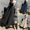Women's Square Neck Sleeveless Pinafore Midi Dress Loose Waist Big Swing Cotton Overall Dress