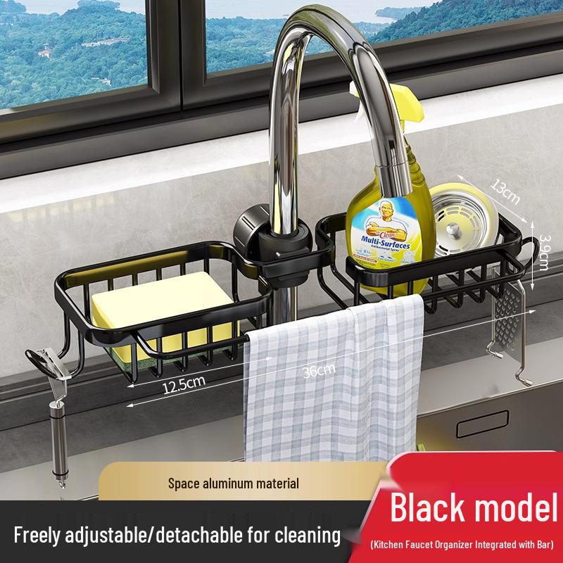 Multifunctional Kitchen Sink Organizer: Dishwashing & Vegetable Washing Basket with Storage Rack