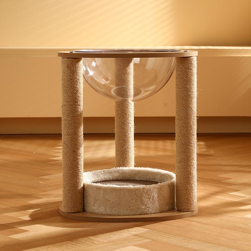 Large Cat Tree with Integrated Bed, Shelves, Sisal Scratching Posts, and Jumping Platform